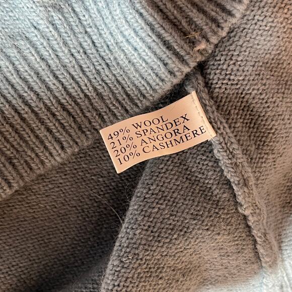 LouLou‎ Sweater Womens Medium Blue Wool Angora Cashmere Blend Knit Pullover NEW - Picture 6 of 8